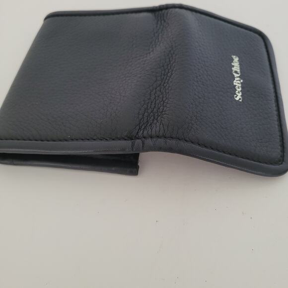 See By Chloe Card Coin Wallet Logo Small Leather Black Compact Designer - Picture 8 of 10